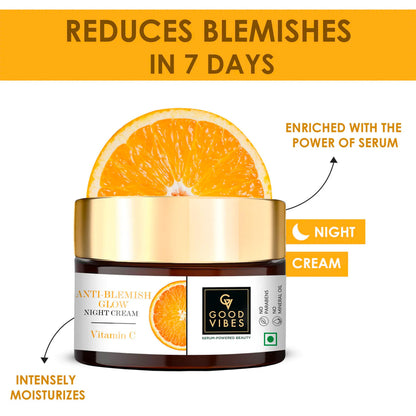 Good Vibes Vitamin C Gel Creme and Night Cream Combo: Say Goodbye to Blemishes and Hello to Radiant Skin (50 gm) - Good Vibes image 3
