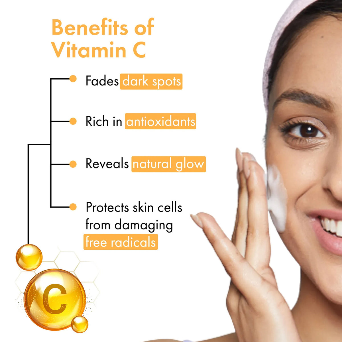 Good Vibes Vitamin C Glow Foaming Facewash | Brightening, Skin Illuminating (150 ml) - Good Vibes image 2