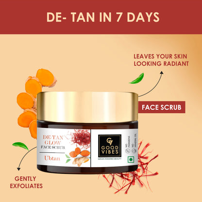 Good Vibes Weekly De- tan Ubtan Regime (Scrub + Face Mask 50 gm) - Good Vibes image 2