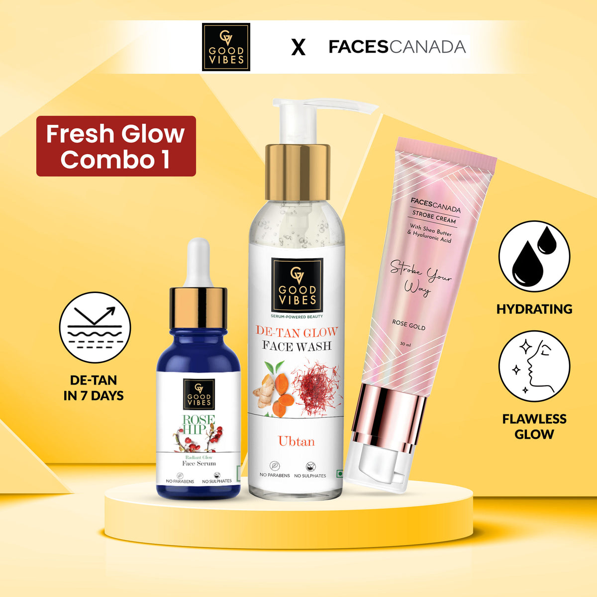 Good Vibes x Faces Canada Fresh Glow Co Combo of 3 - Good Vibes