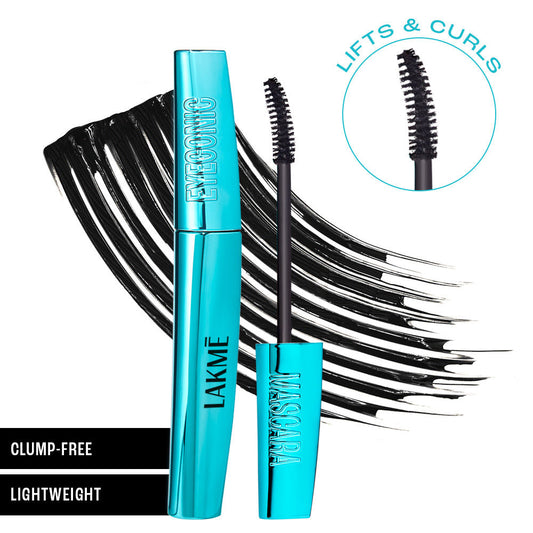 Lakme 9 to 5 Eyeconic Curling Mascara, Smudge-Proof, Waterproof, lasts upto 24 Hrs - Black (9 ml)