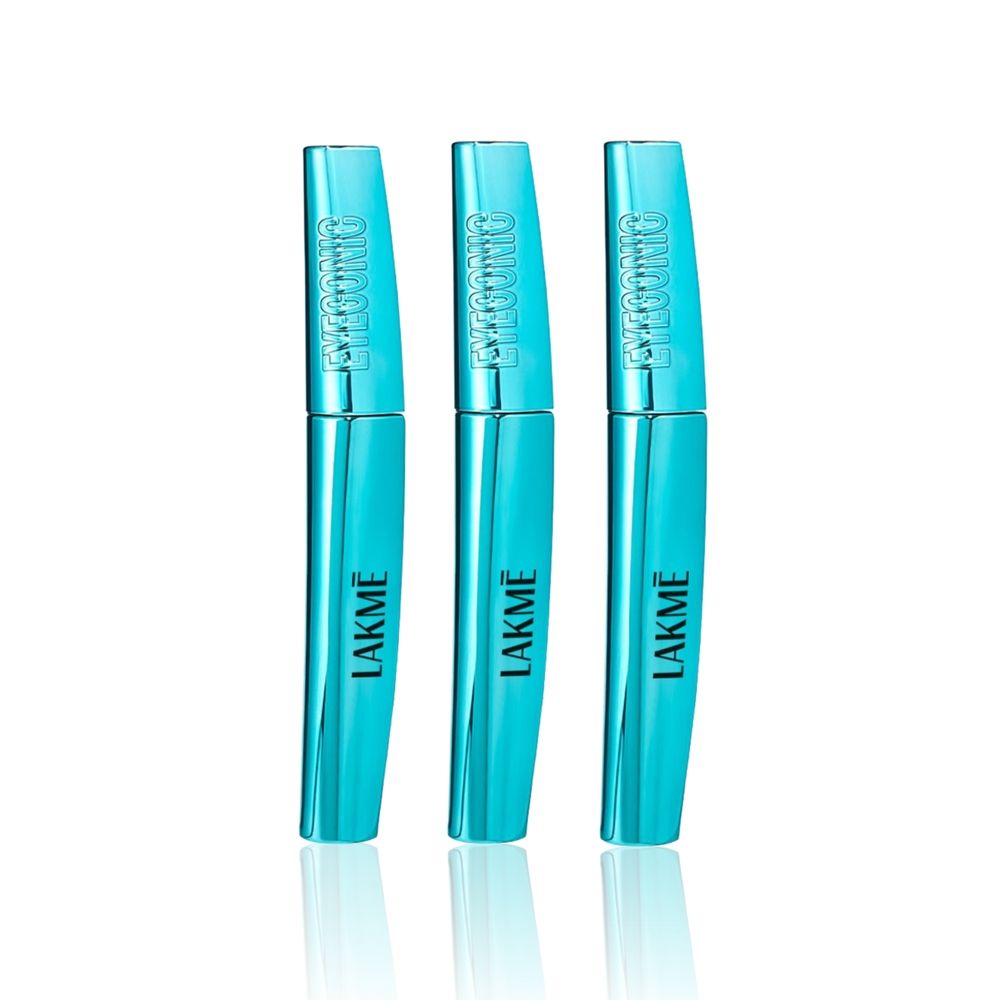 Lakme 9 to 5 Eyeconic Curling Mascara Smudge-Proof Waterproof lasts upto 24 Hrs - Black (9 ml) (Pack of 3)
