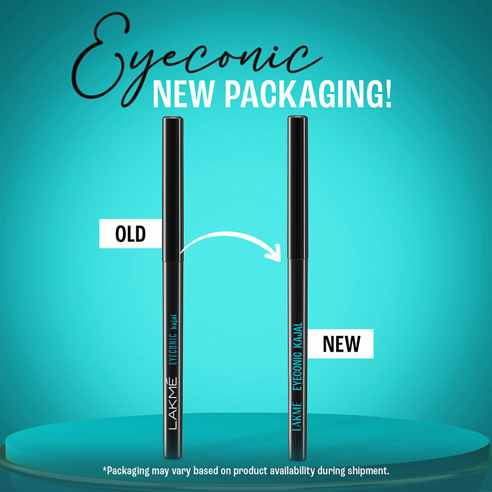 Lakme 9 to 5 Eyeconic Kajal, Waterproof, Smudge-Proof, lasts 24 Hrs, Sparkling Black, 0.35 g - Image 3
