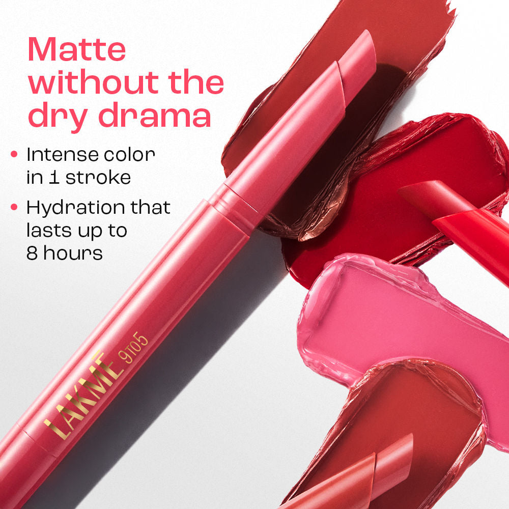 Lakme 9 to 5 Forever Matte Lip Crayon, Moment Mauve, 1.1 g with Vitamin C, Long-lasting Hydration - Image 3