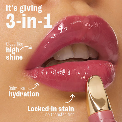 Lakme 9 to 5 Hya Beach Edit Lip Gloss Stain - 2 Rosy Sunday, Hydrating, Long-Lasting, SPF 15, 10 ml - Image 2