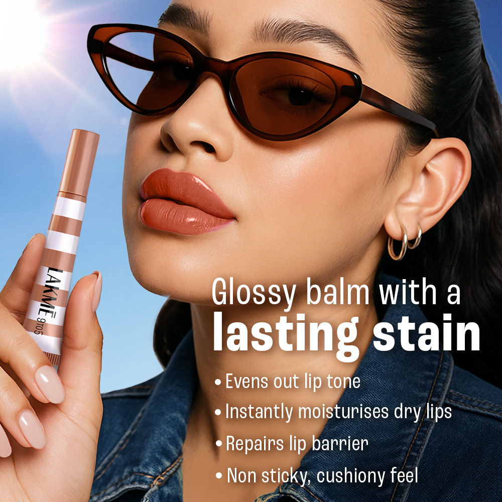 Lakme 9 to 5 Hya Beach Edit Lip Gloss Stain - 2 Rosy Sunday, Hydrating, Long-Lasting, SPF 15, 10 ml - Image 3