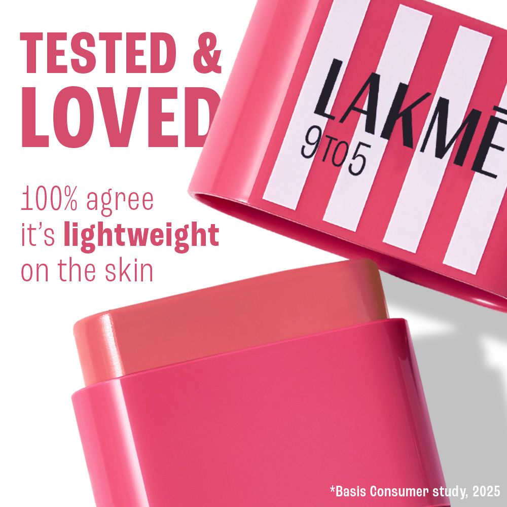 Lakme 9 to 5 Hya Beach Edit SPF Blush Pink Afterhours, Creamy Texture, Travel-friendly, 8.6 g - Image 3