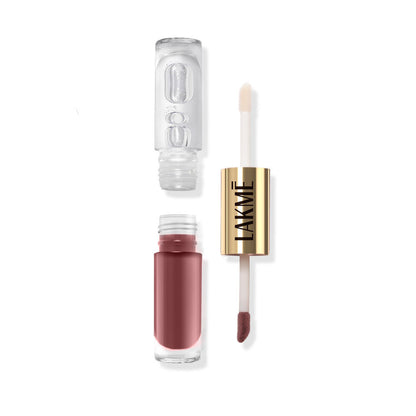 Lakme 9 to 5 Double Duty Matte to Glass Liquid Lip - Sweet Praline, 7.6 ml - Image 2
