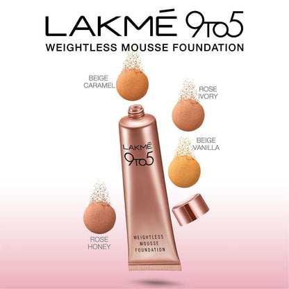 Lakme 9 To 5 Powerplay Matte Mousse Foundation - Beige Vanilla 02 (6 g) - Image 5