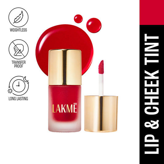 Lakme 9to5 Double Duty Lip & Cheek Water Stain Sunset Kiss - Transfer-Proof, Easy to Apply, Long-Lasting - 9 ml