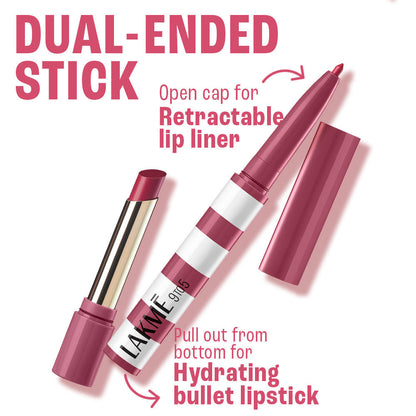 Lakme 9to5 Hya Matte Beach Edit Lipstick+Liner 6- Off Duty Nude- 2.24 g - Image 3