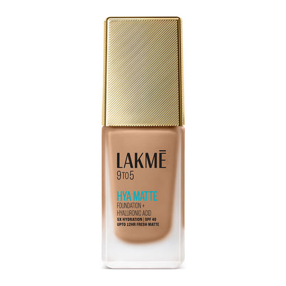 Lakme 9to5 Hya Matte Foundation + Hyaluronic Acid Warm Caramel - 25 ml