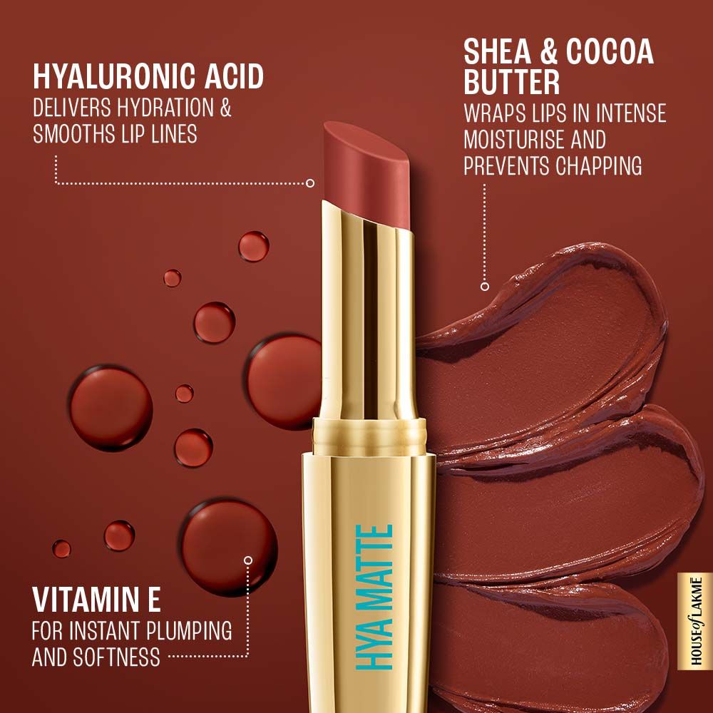 Lakme 9to5 Hya Matte Lipstick Magenta Morning 3.6 g - Image 2