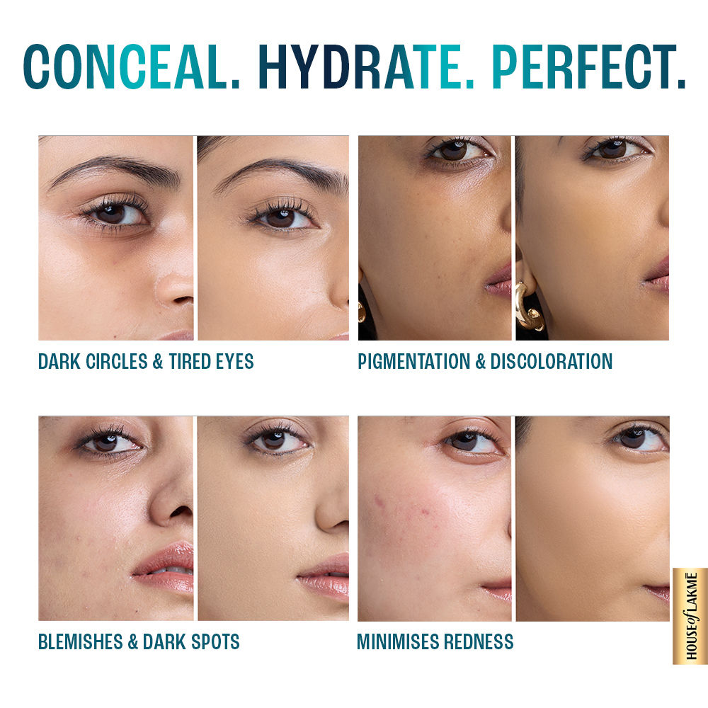 Lakme 9to5 Hya Matte Liquid Concealer With Hyaluronic Acid, Rosehip Oil, Marula Oil, Ultra Breathable Finish, Weightless Formula - Ivory - 2 ml - Image 3