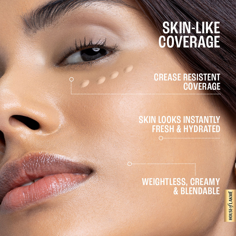 Lakme 9to5 Hya Matte Liquid Concealer With Hyaluronic Acid, Rosehip Oil, Marula Oil, Ultra Breathable Finish, Weightless Formula - Ivory - 2 ml - Image 4