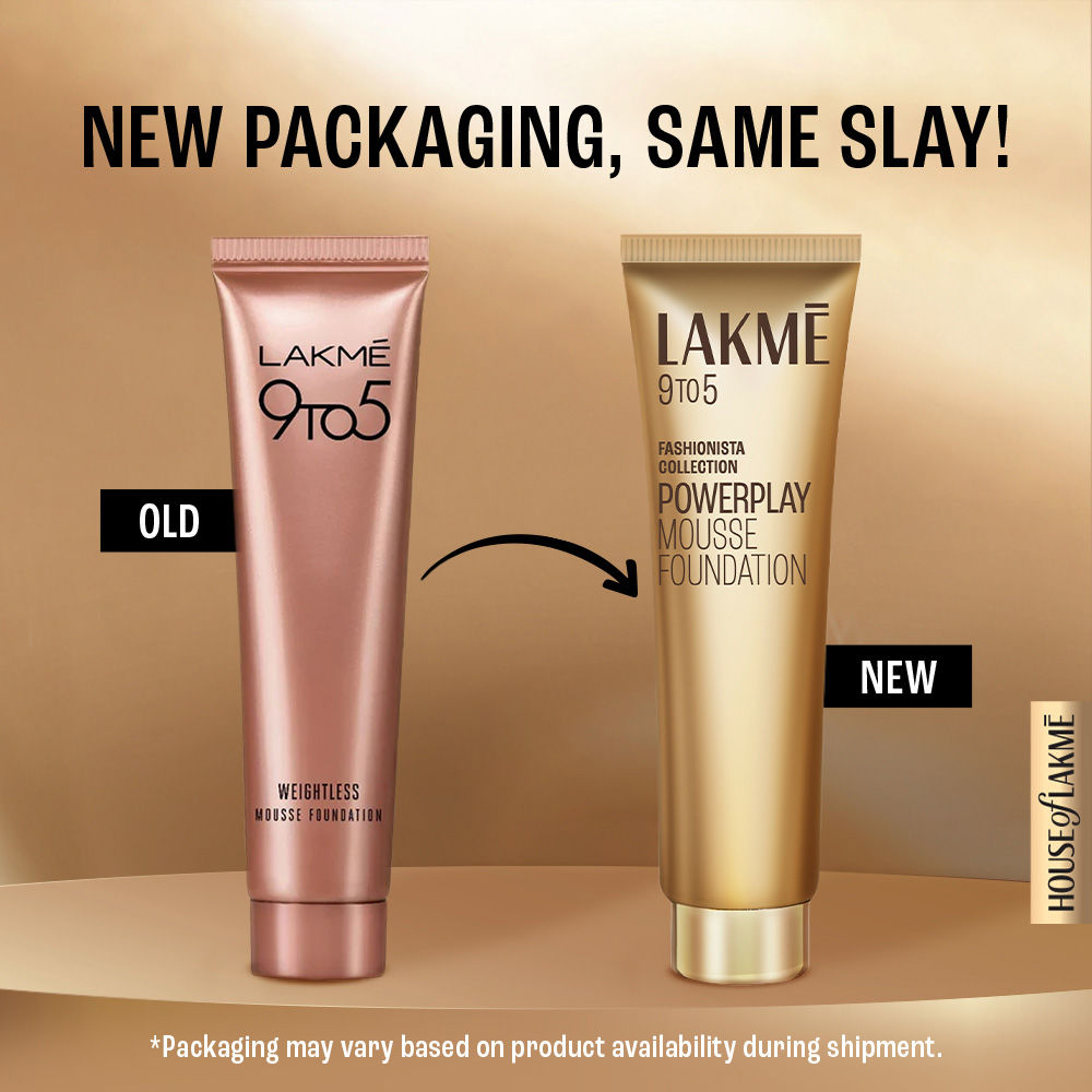 Lakme 9to5 Powerplay Mousse Foundation, Rose Ivory, 25 g - Image 3