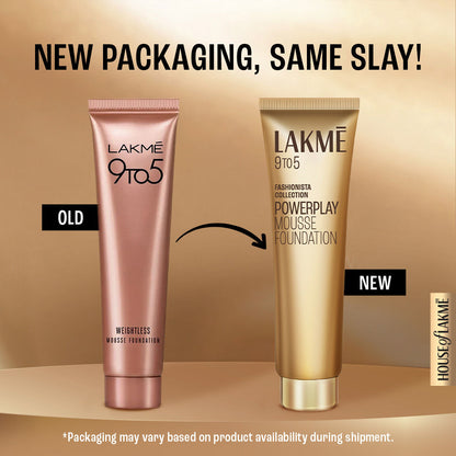 Lakme 9to5 Powerplay Mousse Foundation, Rose Ivory, 25 g - Image 3