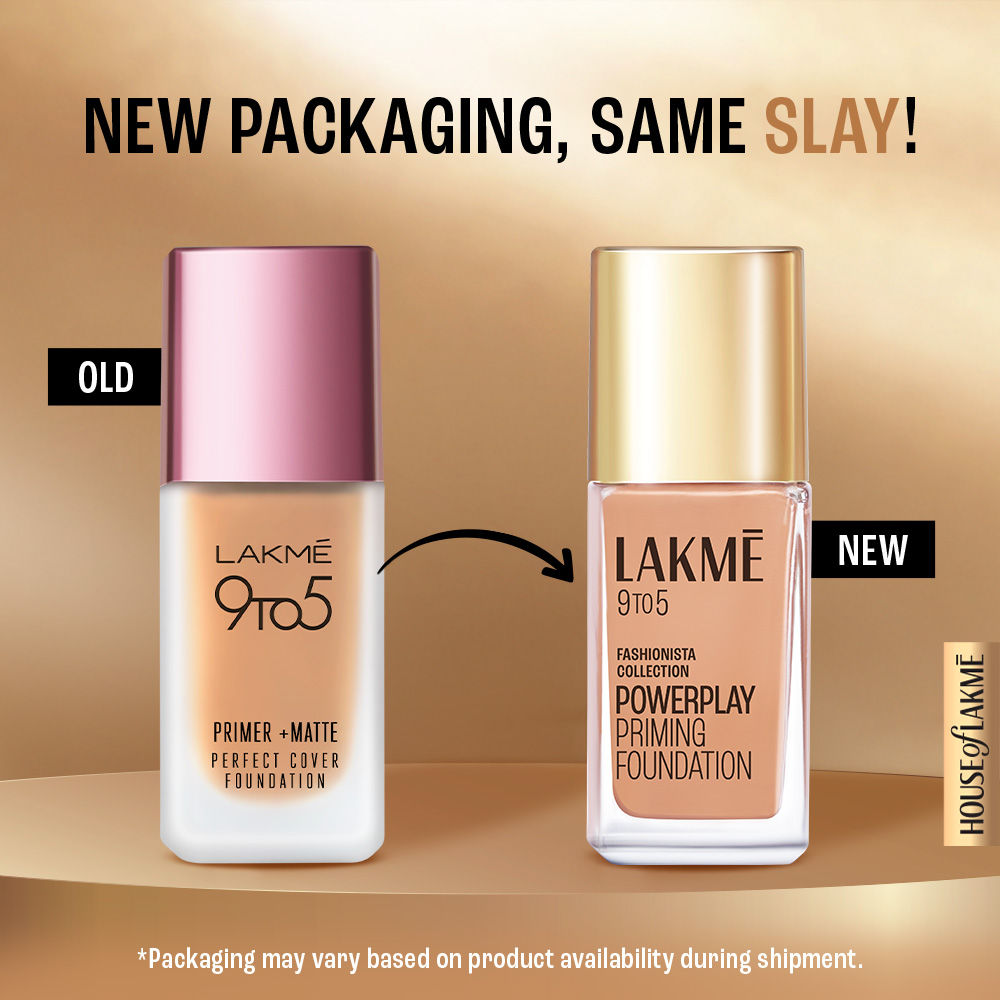 Lakme 9 To 5 Fashionista Collection Powerplay Priming Foundation - Warm Beige W240 (25 ml) - Image 3