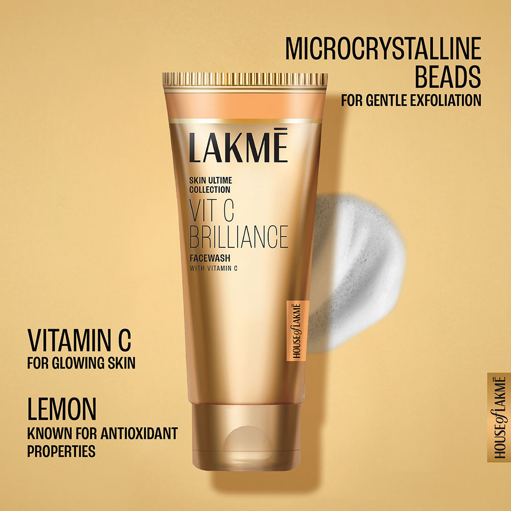 Lakme Vitamin C Brilliance Face Wash with Vitamin C – 100 g - Image 5