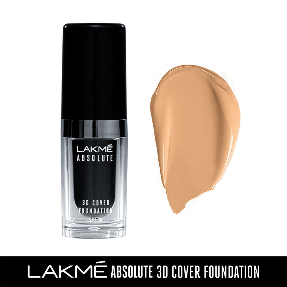 Lakme Absolute 3D Cover Foundation, Warm Beige (15 ml) - Image 5
