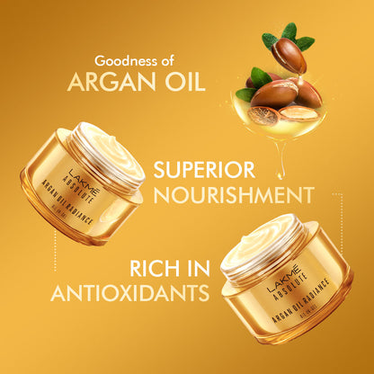 Lakme Absolute Argan Oil Radiance Oil-In Gel with Antioxidants, Argan Oil, Superior Nourishment, 50 g - Image 2