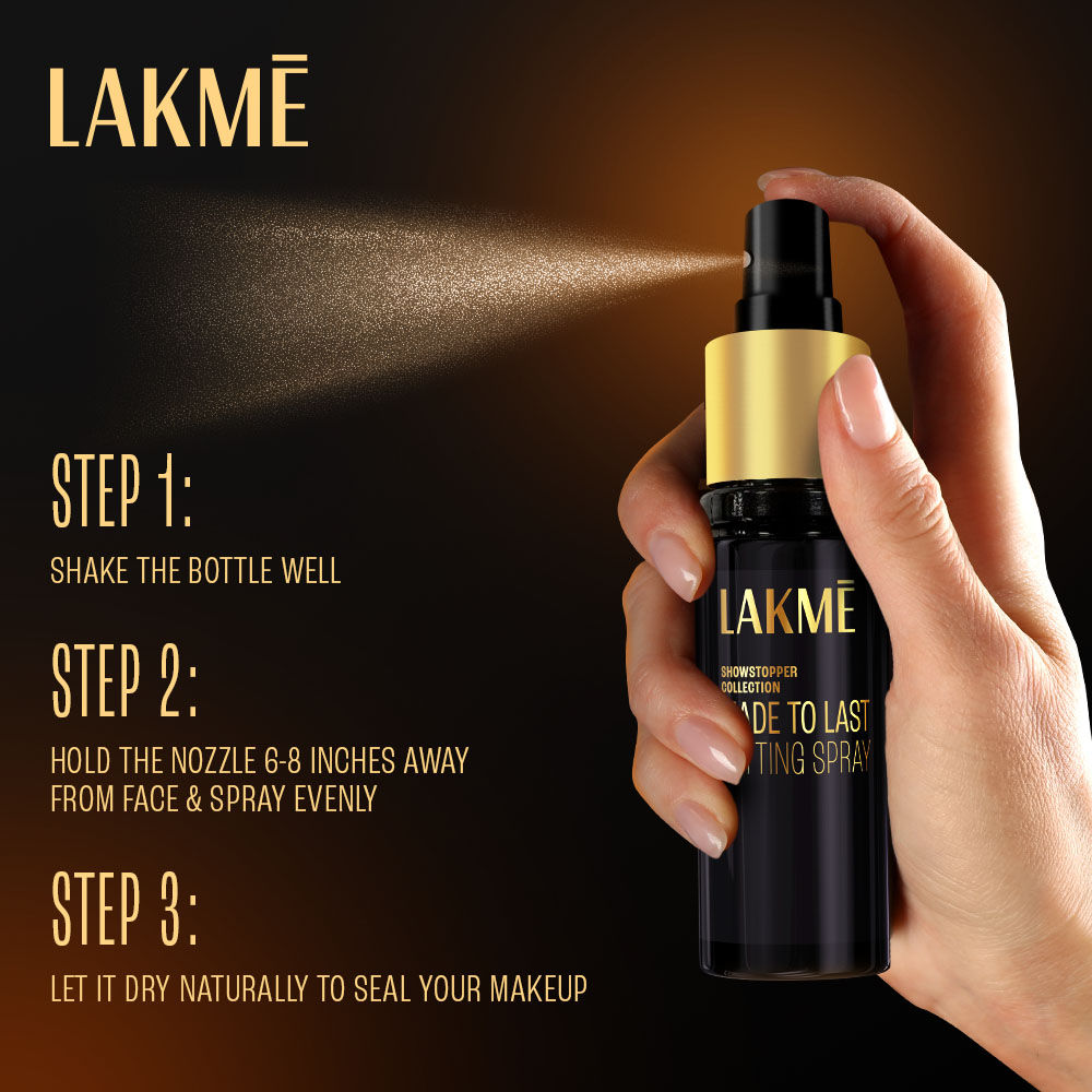 Lakme SHOWSTOPPER COLLECTION Made to Last Setting Spray (60 ml) - Image 3