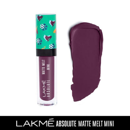Lakme Absolute Matte Melt Mini Liquid Lip Colour, Purple Tourist, 2.4 ml - Image 2