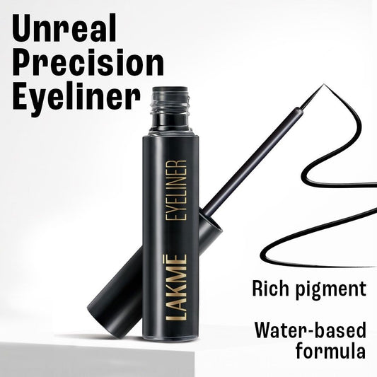 Lakme Unreal Precision Liquid Eye Liner, with Aqua, Liquid Eye Liner for Eyes (4.5 ml)