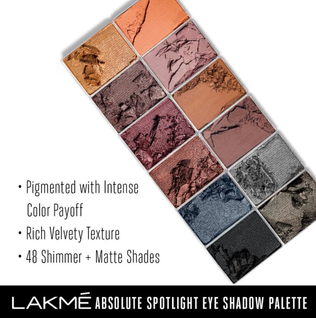Lakme Absolute Spotlight Eye Shadow Palette, Smokin Glam (12 g) - Image 5