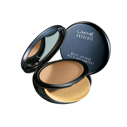 LakmeA Showstopper Collection Unreal Dual Cover Pressed Powder Foundation Compact, Beige Honey, 9 g