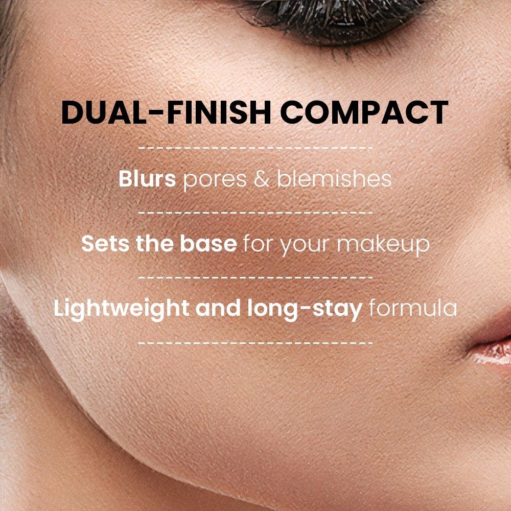 LakmeA Showstopper Collection Unreal Dual Cover Pressed Powder Foundation Compact, Beige Honey, 9 g - Image 2