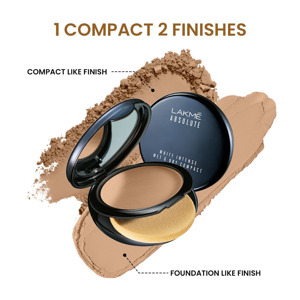 LakmeA Showstopper Collection Unreal Dual Cover Pressed Powder Foundation Compact, Beige Honey, 9 g - Image 4