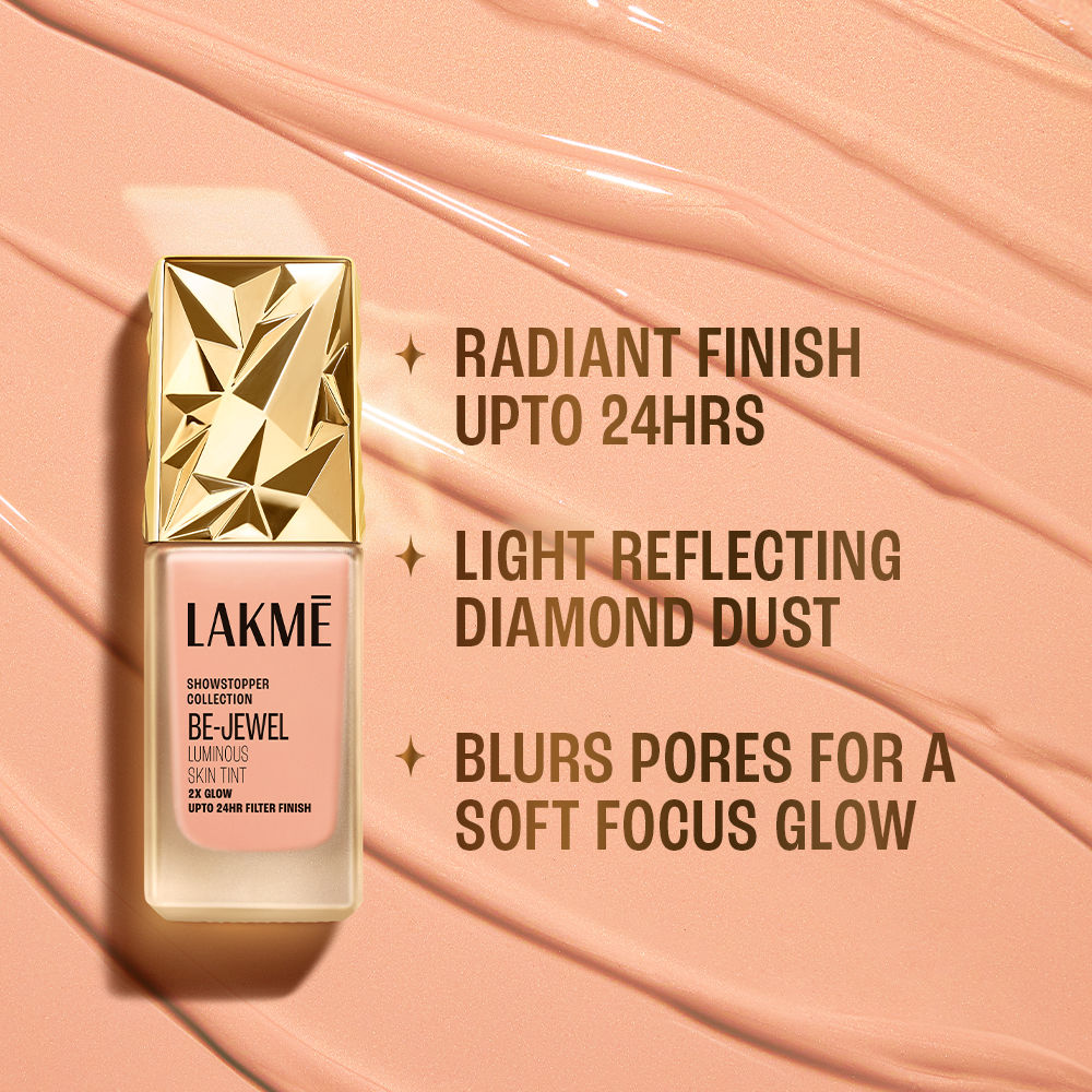 Lakme Be-Jewel Luminous Skin Tint Warm Sand 25 ml - Image 4