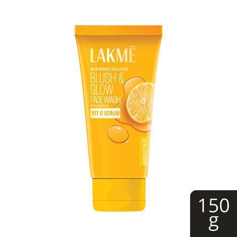 Lakme Blush & Glow Brightening Face Wash with Vitamin C Serum and Lemon Fruit Extracts, 150 g