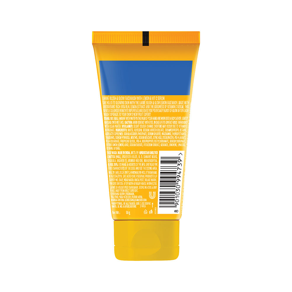 Lakme Blush & Glow Lemon Freshness Gel Face Wash with Lemon Extracts (50 g) - Image 3