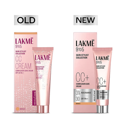 Lakme 9 to 5 CC Cream Bronze with 3% Niacinamide Complex SPF 30 PA++ – 9 g - Image 2