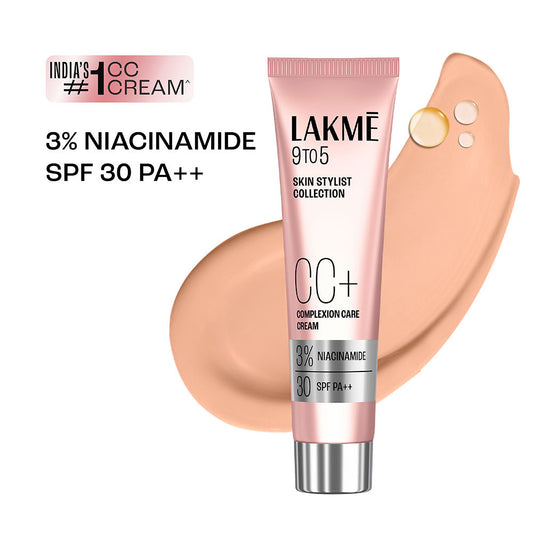 Lakme 9 to 5 CC Cream Beige with 3% Niacinamide Complex SPF 30 PA++ – 30 g