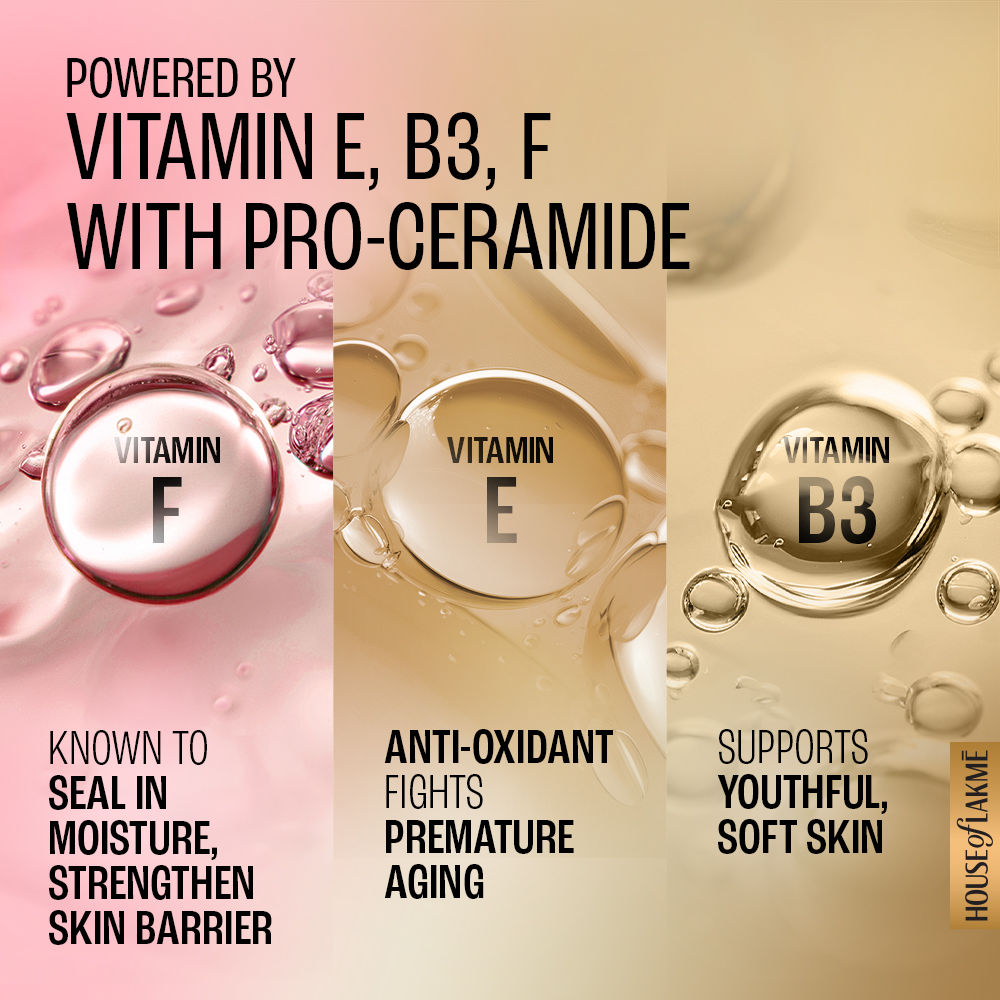 Lakme Dew Drama Face Wash with Pro-Ceramides & 6% Vitamin E + B3 + F Complex for Glowing Skin, 100 g - Image 5
