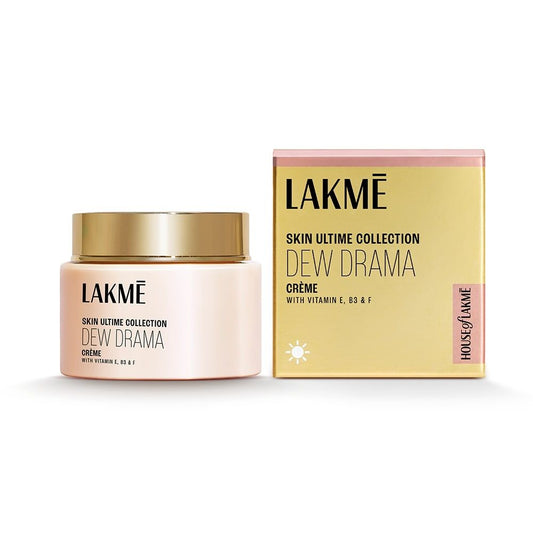 Lakme Dew Drama Gel Creme, Pro-Ceramides, Vit E + Vit B + Vit F 50 g