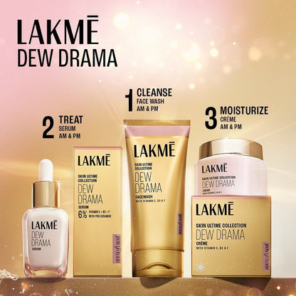 Lakme Dew Drama Gel Creme, Pro-Ceramides, Vit E + Vit B + Vit F 50 g - Image 3