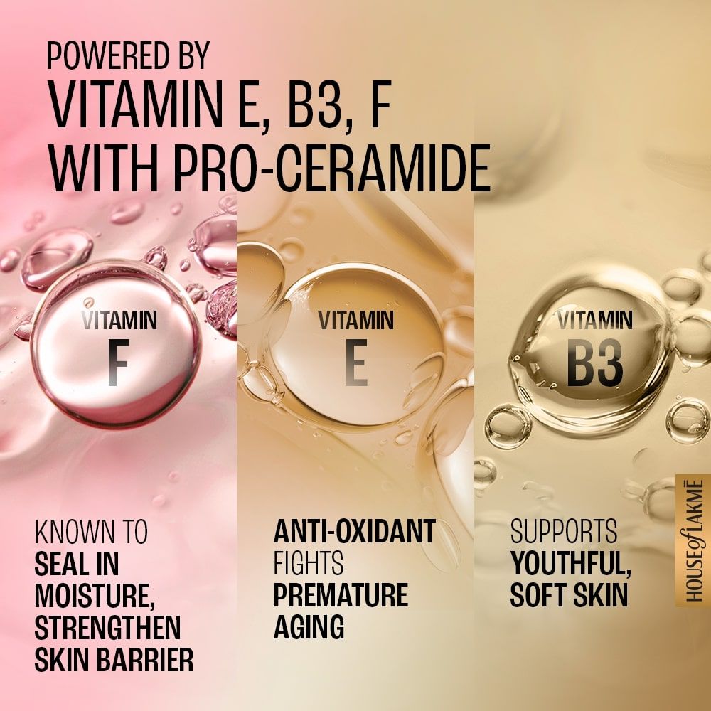 Lakme Dew Drama Gel Creme, Pro-Ceramides, Vit E + Vit B + Vit F 50 g - Image 5