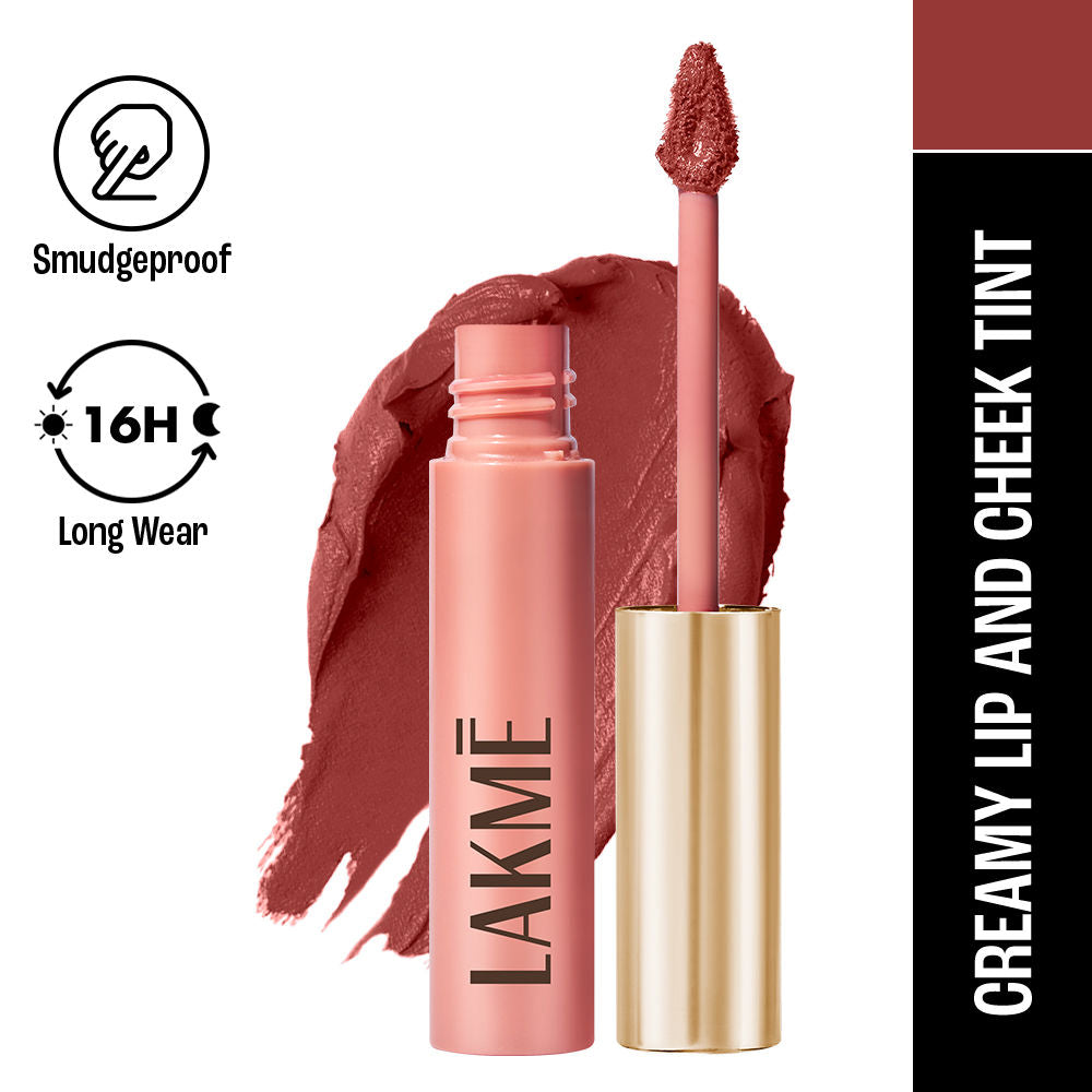 Lakme 9 to 5 Weightless Mousse Lip & Cheek Color Burgundy Lush (9 g)