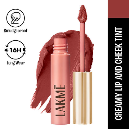 Lakme 9 to 5 Weightless Mousse Lip & Cheek Color Burgundy Lush (9 g)
