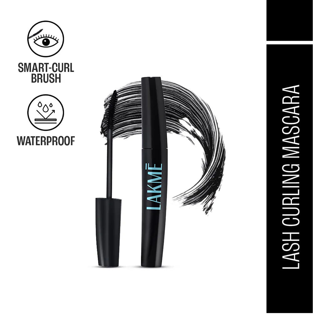 Lakme Eyeconic Combo (Lakme Eyeconic Pro Brush Liner, Black, 1.2 ml + Lakme Eyeconic Curling Mascara - Black (9 ml) + Lakme Eyeconic Insta Cool - Image 4