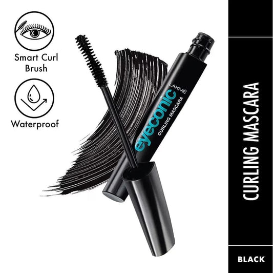 Lakme Eyeconic Curling Mascara - Black (9 ml) + Liquid Eyeliner, intense Black (4.5 ml) - Image 2