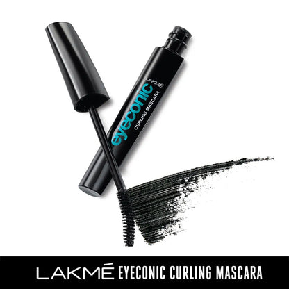 Lakme Eyeconic Mascara + Eyeliner + Kajal combo (Lakme Eyeconic Curling Mascara - Black 9 ml+ Lakme Eyeconic Liquid Eyeliner - Intense Black(4.5 - Image 2