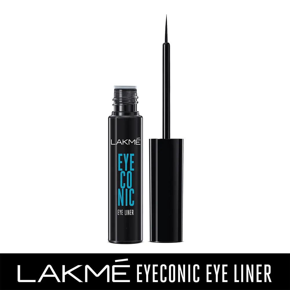Lakme Eyeconic Mascara + Eyeliner + Kajal combo (Lakme Eyeconic Curling Mascara - Black 9 ml+ Lakme Eyeconic Liquid Eyeliner - Intense Black(4.5 - Image 3