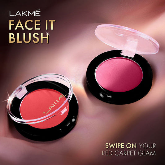 Lakme Face It Blush Perfect Plum B3 4 g - Image 2