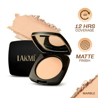 Lakme Forever Matte Compact,A Natural Marble, 9 g