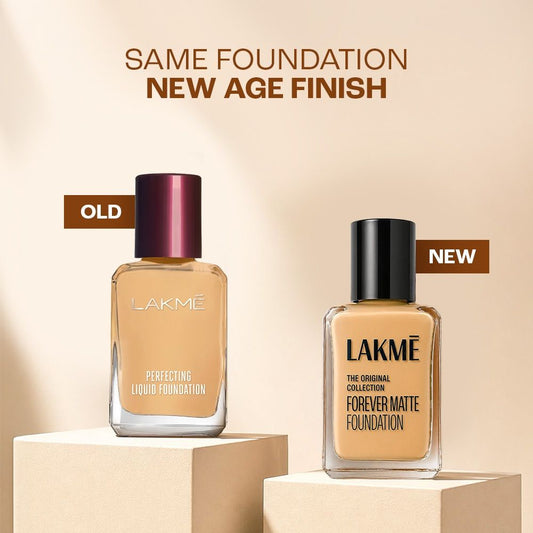 Lakme Forever Matte Foundation For Superior Coverage Vit E Lightweight & Water-Natural Marble 27 ml - Image 2